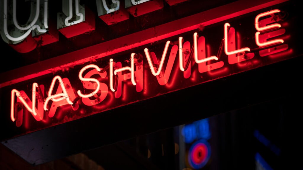 Vista de la parte inferior de Broadway en Nashville